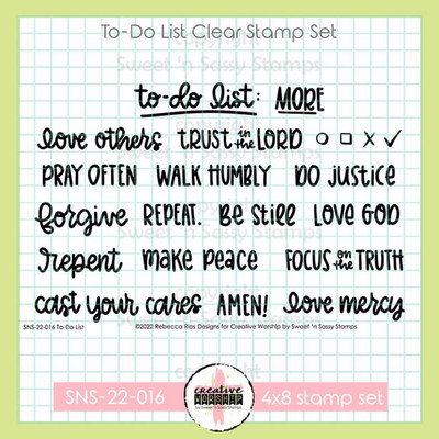 Creative Worship: To-Do List Clear Stamp Set