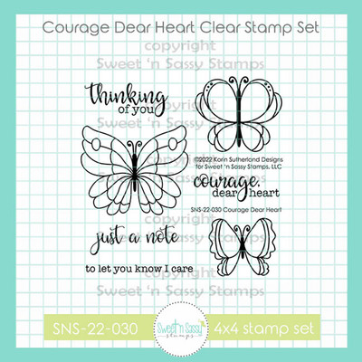 Courage Dear Heart Clear Stamp Set