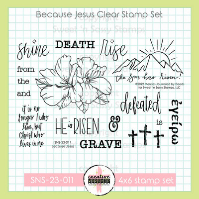 Creative Worship: Because Jesus Clear Stamp Set