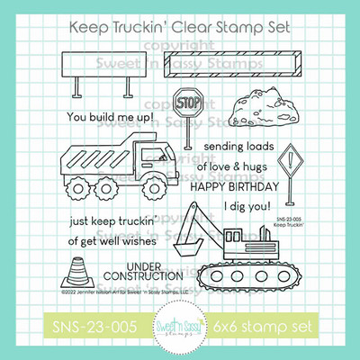 Keep Truckin' Clear Stamp Set