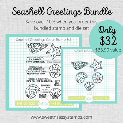 Seashell Greetings Stamp & Die Bundle
