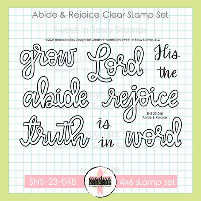 Creative Worship: Abide & Rejoice Clear Stamp Set