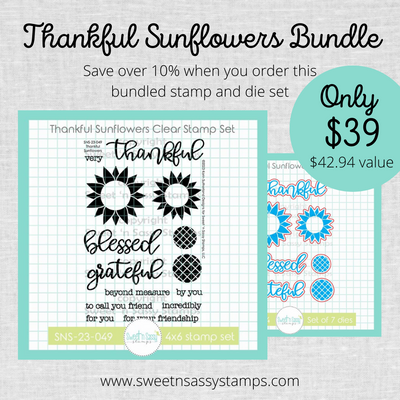 Thankful Sunflowers Stamp & Die Bundle