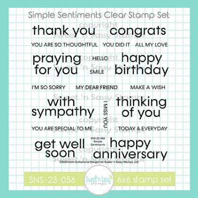 Simple Sentiments Clear Stamp Set