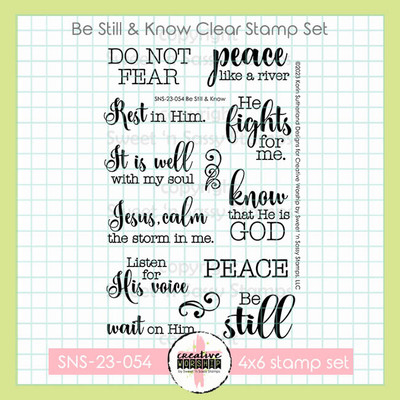 Be Still & Know Clear Stamp Set