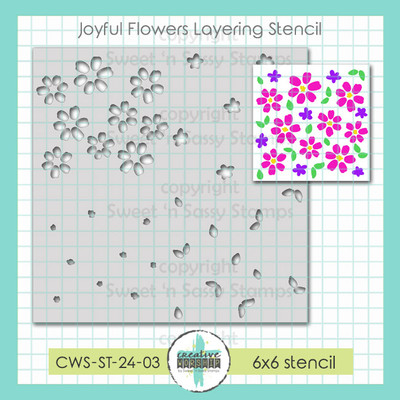 Joyful Flowers Layering Stencil