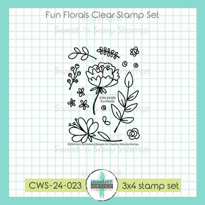 Fun Florals Clear Stamp Set