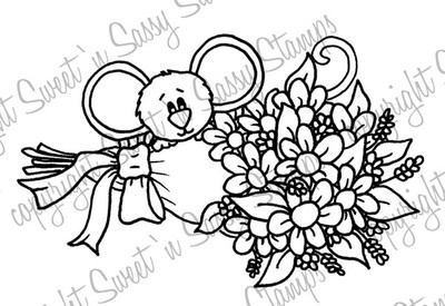 Flowers from Cocoa Digital Stamp