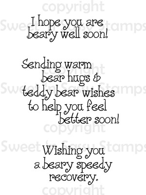 Bear Get Well Wishes Digital Stamp