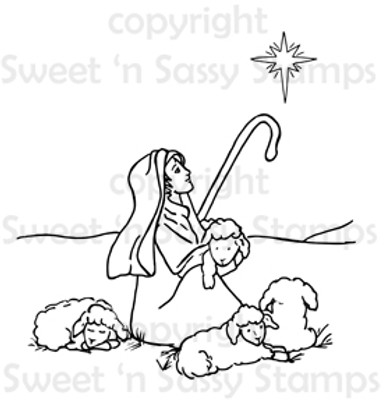 Shepherd Boy Digital Stamp