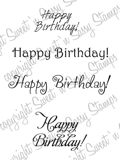 Sweet Birthday Wishes Digital Stamp - Sweet 'n Sassy Stamps, LLC