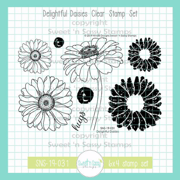 Daisies Bold Faux Torn Paper, Clear Matte Stickers