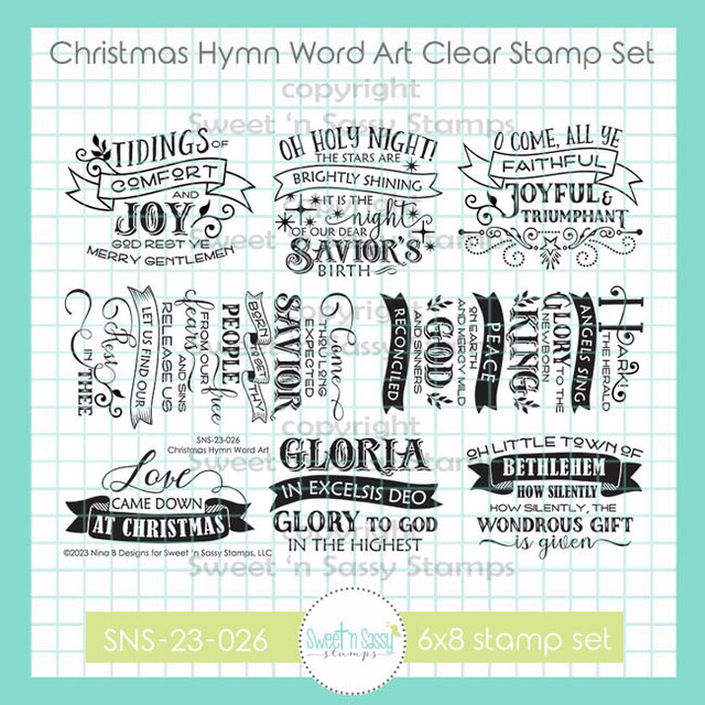 Christmas Hymn Word Art Stamp Set