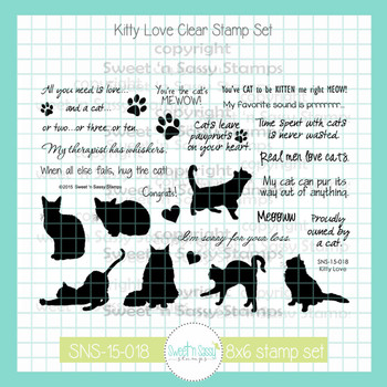 Black Cat Love Stamp Set - 845638070939