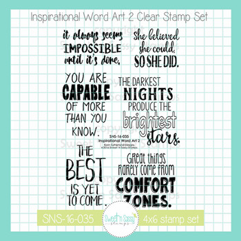 Inspirational Words Clear Stamps, Hobby Lobby