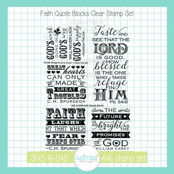 Faith Quote Blocks Clear Stamp Set - Sweet 'n Sassy Stamps, LLC