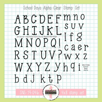 Creative Worship: School Days Alpha Clear Stamp Set - Sweet 'n Sassy ...