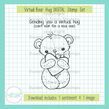 Virtual Bear Hug DIGITAL Stamp Set - Sweet 'n Sassy Stamps, LLC