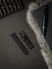 "Khal" Black Leather Watch Strap