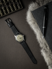 "Khal" Black Leather Watch Strap