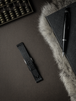 "Khal" Black Leather Watch Strap