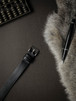 Black Leather One-Piece Single Pass Watch Strap - Bas and Lokes