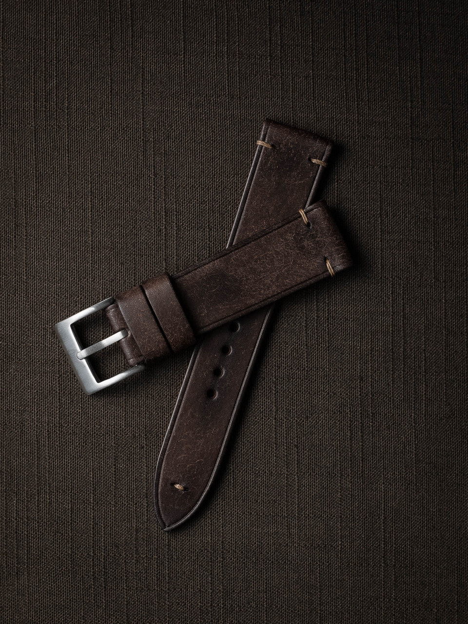 Bill Vintage Brown Leather Watch Strap