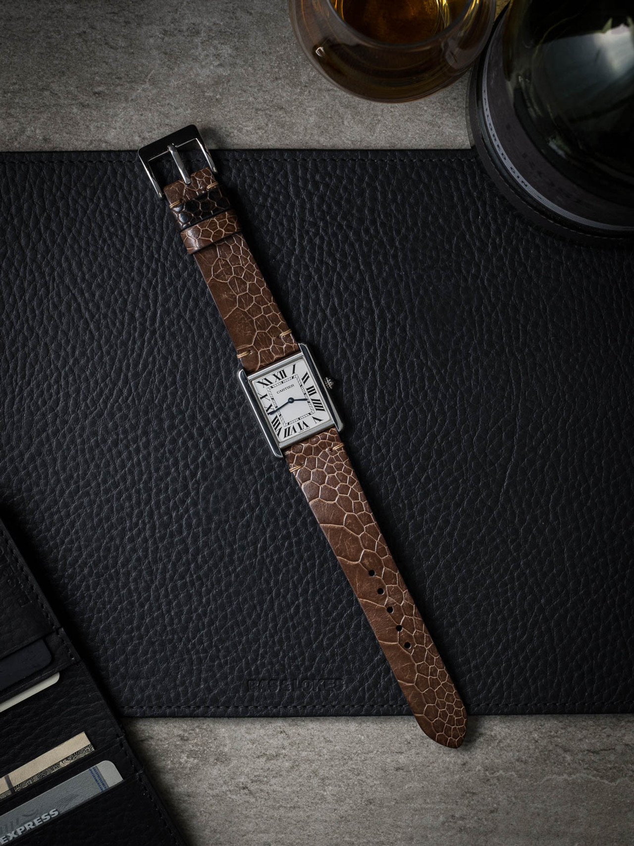 Watch Trunk - Ostrich Patina Brown