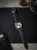 Blue leather watch strap bas and Lokes