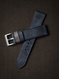 Handcrafted Blue Leather Watch Strap