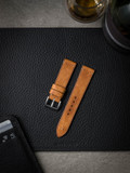 Tan leather watch strap - Bas and Lokes 