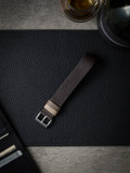 Brown Leather NATO Watch Strap Bas and Lokes