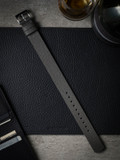 Grey Leather NATO Watch Strap - Bas and Lokes