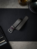 Grey and Purple Leather NATO Watch Strap - Bas and Lokes