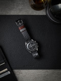 Grey ostrich NATO strap - Bas and Lokes - Bas and Lokes Omega Speedmaster