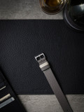 Grey Leather NATO Watch Strap - Bas and Lokes