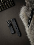 Black Leather Watch Strap - Bas and Lokes