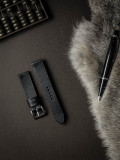 Black Leather Watch Strap - Bas and Lokes
