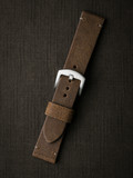 Bas and Lokes brown suede watch strap