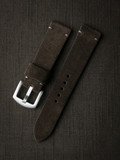 Brown Suede Watch Strap - Bas and Lokes