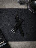 Black Suede Watch Strap - Bas and Lokes