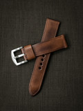 Beckham russet vintage tan handcrafted leather watch strap