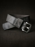 "Berliner" Vintage Ghost Grey Leather NATO Watch Strap