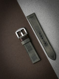 Grey Green Leather Watch Strap - Bas and Lokes