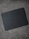 Bas and Lokes Black Textured Leather Reversible Valet Mat