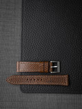 Textured Whiskey Leather Watch Strap