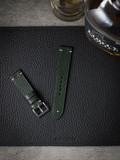 Bas and Lokes Dark Green Handcrafted Leather Watch Strap