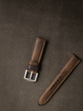 Rugged, Vintage Brown Leather Watch Strap