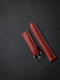 "Cole" Red Hot Leather Watch Strap