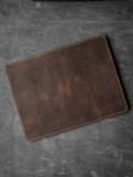 "Burton" Camel Tan Suede and Brown Leather Valet Mat